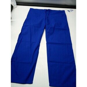 new SPECTRUM Pants Women's Size L Loose Fit Royal Blue Drawstring Scrubs 3060
